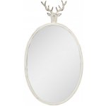 Clayre & Eef antik kovové s hlavou jelena Deer vintage 50 x 10 x 89 cm Béžové – Hledejceny.cz