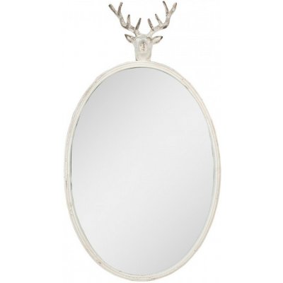 Clayre & Eef antik kovové s hlavou jelena Deer vintage 50 x 10 x 89 cm Béžové – Hledejceny.cz