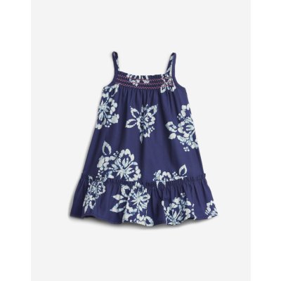 Baby šaty smocked floral dress Modrá – Zboží Mobilmania