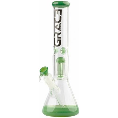 Grace Glass Skleněný bong s perkolací Beaker Green 38cm – Zboží Dáma