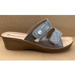 Inblu 26 78 dámské nazouváky na suchý zip stříbrná perleť černá – Zboží Dáma