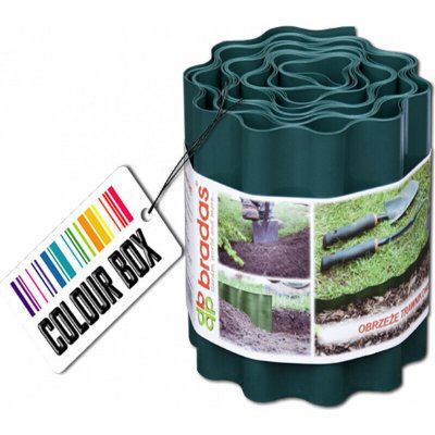 Bradas Trávníkový obrubníkový pás WAVY 25 cm / 9 m zelený 1 ks – Hledejceny.cz