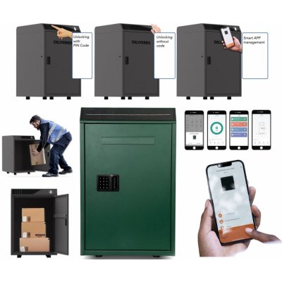 Poštovní schránka - Smart poštovní box (balikobox) na mobil s Bluetooth přes App + PIN heslo + Klíč – Sleviste.cz