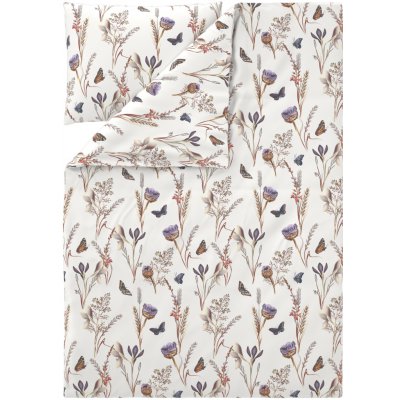 Livarno povlečení z mikrovláknitého saténu květy/bílá 140x200 70x90 – Sleviste.cz