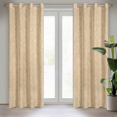 Takoy Závěs LIREN v eko stylu s ozdobnou vazbou 140 x 250 cm-HF-402430 | 140 x 250 cm – Hledejceny.cz