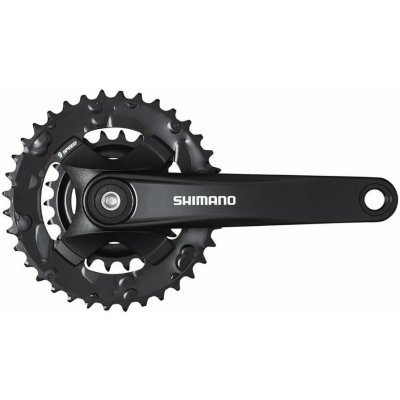 Kliky SHIMANO FC-MT101-L 175mm 36x22, černé, bez krytu, 9 speed, pro osu čtyřhran – Zboží Mobilmania