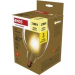 Emos LED žárovka Vintage G125 / E27 / 4,5 W (40 W) / 420 lm / teplá bílá – Zboží Mobilmania