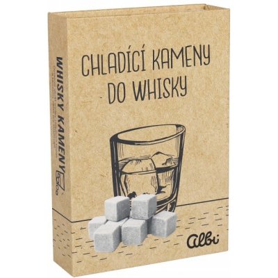 Albi Chladící kameny do Whisky, 9 chladících kamenů a sametový váček pro skladování