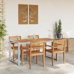OMAXI 784360 Zahradní jídelní stůl Šedá 160 x 80 x 75 cm – Hledejceny.cz