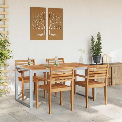 OMAXI 784360 Zahradní jídelní stůl Šedá 160 x 80 x 75 cm – Hledejceny.cz