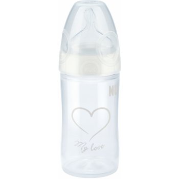 NUK NEW CLASSIC láhev LOVE PP bílá 150ml