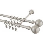 GARNÝŽE-HEBR Garnýž kroucená Kalisto double chrom mat dvojitá 320 cm – Zboží Mobilmania