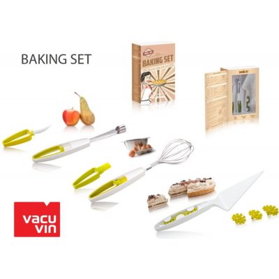 Vacu Vin/IIC Dárkový set- metla na šlehání, odstranovač jadřinců, servírovací lopatk Baking set VacuVin – Zbozi.Blesk.cz