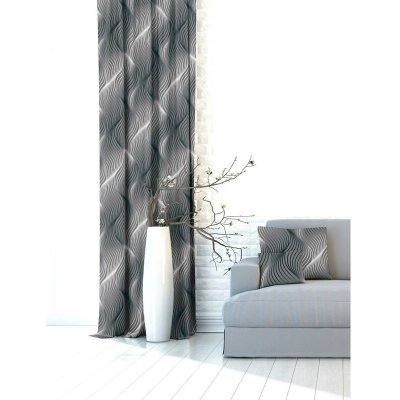Závěs dekorační nebo látka, Soft Waves, šedý, 150 cm 150 cm – Hledejceny.cz