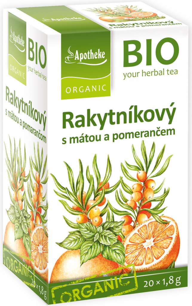 Apotheke BIO Rakytníkový čaj s mátou a pomerančem 20 x 1,8 g