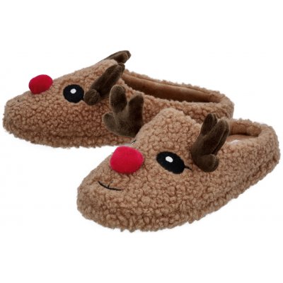 esmara dámská vánoční domácí obuv hnědá – Zboží Dáma