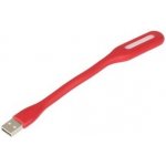 Silikonová LED lampička do USB 5V 1,2W, 6 LED, 170x18,5x9mm, červená – Zboží Mobilmania