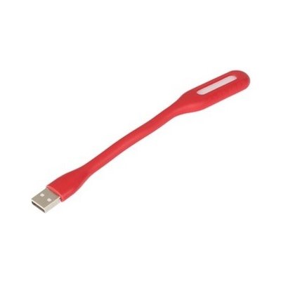 Silikonová LED lampička do USB 5V 1,2W, 6 LED, 170x18,5x9mm, červená – Zbozi.Blesk.cz