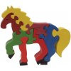 Dřevěná hračka Drewmax 090550 puzzle Kůň