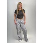 Reporter Young kalhoty s širokými nohavicemi a kapsami šedé – Zboží Dáma