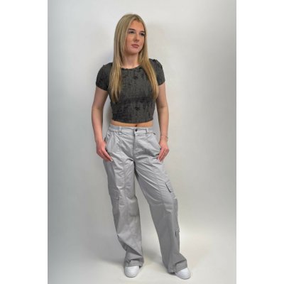 Reporter Young kalhoty s širokými nohavicemi a kapsami šedé – Zboží Dáma