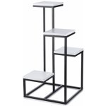 HowHomely Stojan na květiny KASKADA 79x40 černá/bílá DD0444 – Sleviste.cz