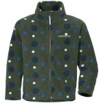 Didriksons dětská fleecová mikina Monte Fullzip Small Dotted Green – Sleviste.cz