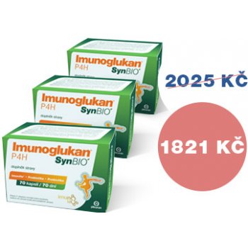 Imunoglukan balíček 3 produktů P4H SynBIO 70 kapslí