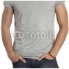 Tapety WEBLUX Fototapeta plátno man wearing blank t 65658048 muž nosí prázdné t 330 x 244 cm