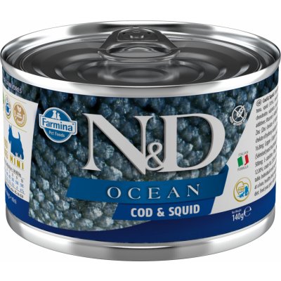 N&D Ocean Dog Adult Codfish & Squid Mini 140 g – Hledejceny.cz
