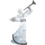 DECOLED Eco Fix 3D LED svítící anděl venkovní s trubkou 122 cm, vč. trafa, ledově bílá, hliník, IP44 – Hledejceny.cz