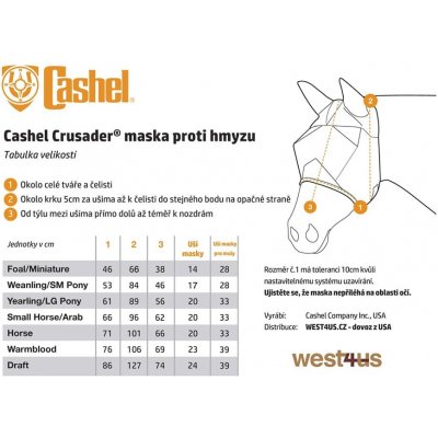 CASHEL Crusader Maska Fly Mask with Ears Blue – Zboží Dáma