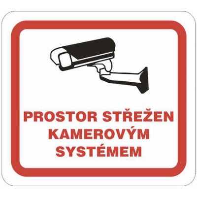 Samolepka Prostor střežen kamerovým systémem, 9 x 9 cm – Zboží Dáma