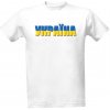 Pánské Tričko Tričko s potiskem Ukrajina azbuka pánské Bílá