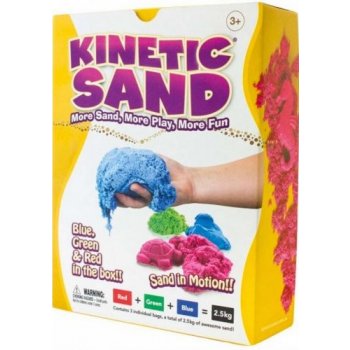 WABAfun Kinetický písek modrý zelený červený 3 kg