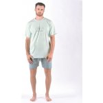 Gina 79174 pánské pyžamo krátké sv. šedá měsíc – Zboží Dáma