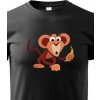 Dětské tričko dětské triko Opice, černá