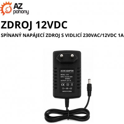 ZDROJ 12VDC - spínaný napájecí zdroj s vidlicí 230VAC/12VDC 1A – Hledejceny.cz