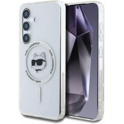 Karl Lagerfeld Magnetic IML Metal Choupette Head Samsung S25 bílé KLHMS25SHLSCHH – Zboží Mobilmania