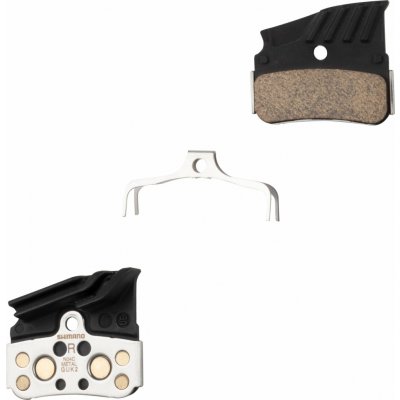 brzdové destičky SHIMANO N04C-MF metal, s chladiči čtyřpístkové, v krabičce – Zboží Dáma