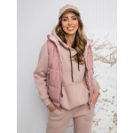Bolf 16M9091 pánská prošívaná silná vesta s kapucí pudrově růžová – Sleviste.cz