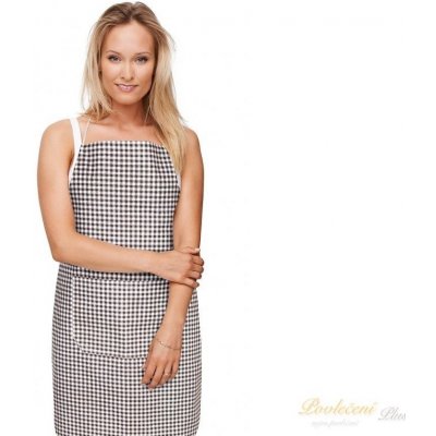 Bellatex Kuchyňská zástěra Berta Kostička hnědá 67x84cm – Hledejceny.cz