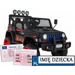 Ramiz Jeep Raptor 4x4 kožená sedačka 2 místné černá s plameny – Hledejceny.cz