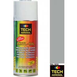 TECH AEROSOL Univerzální akrylová barva ve spreji 400 ml RAL 9006 bílý hliník lesk