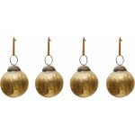 Set čtyř zlatých skleněných vánočních ozdob Kave Home Elur 6 cm – Hledejceny.cz