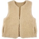 Vlnka vesta na knoflík s kapsami béžová – Sleviste.cz