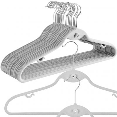 TZB ROXI Sada 50 ks velurových ramínek šedá – Zboží Dáma