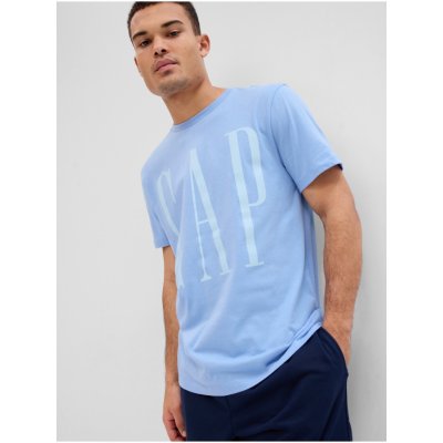Gap pánské bavlněné tričko s logem světle modré