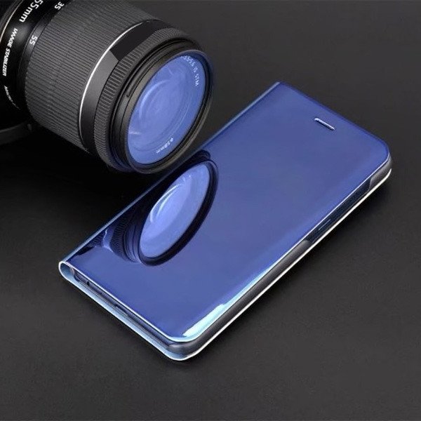Pouzdro a kryt na mobilní telefon Pouzdro SES Zrdcadlové silikonové flip Samsung Galaxy Note20 Ultra - modré