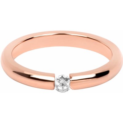 Troli něžný růžově pozlacený ocelový prsten s krystalem TO2059 – Zbozi.Blesk.cz
